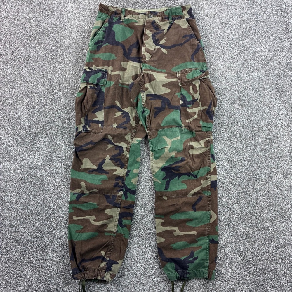 US Military Pants Mens Small Regular Woodland Camo BDU Hot Weather Trousers